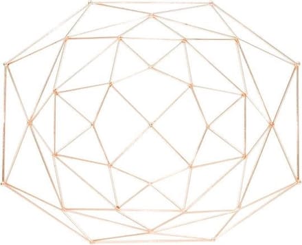 TAK Design Thanwa Schaal - Rechthoek - Metaaldraad - 25 x 30 x 7,5 cm - Koperkleurig