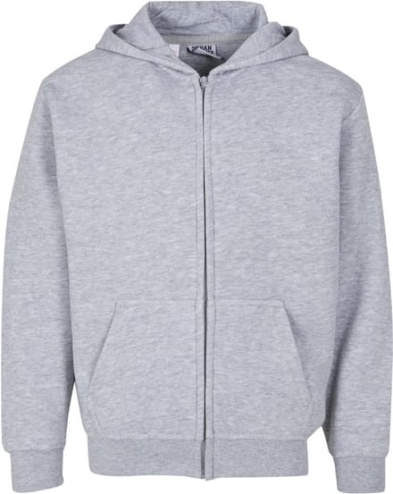 Urban Classics - Kids Basic Essential Vest Met Capuchon Kinderen - Kids 110/116 - Grijs