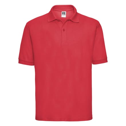 Russell Heren Klassiek Polycotton Poloshirt (Helder rood)