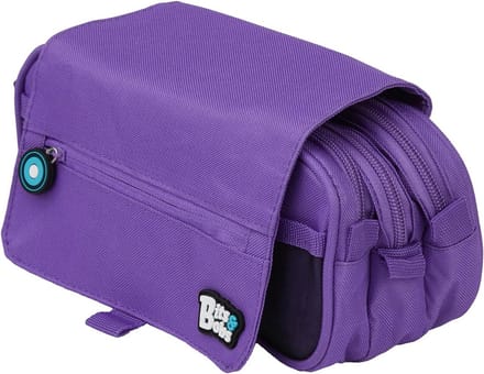 Thijox - Drievoudige School Etui met 3 Vakken, Klep, Hoge Capaciteit, Uniseks, Violet, 23 cm, Perfect voor Kinderen, School, Kantoor, Creatief Gebruik