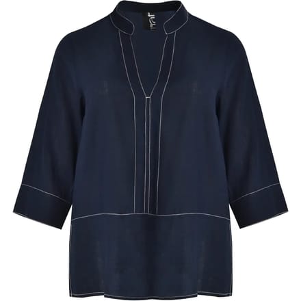 Viscose Mandarin Col Blouse Dames Mat Fashion