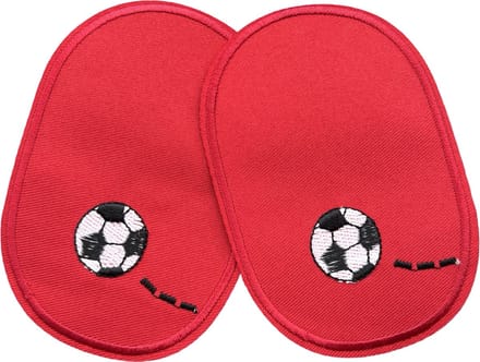 Knie Elleboog Strijk Stukken Patch Set Voetbal Rood 8 cm / 11.5 cm / Rood
