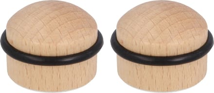 AMIG Deurstopper/deurbuffer - 1x - D35mm - inclusief schroeven - hout