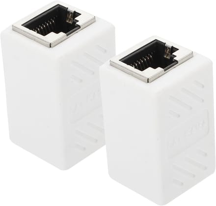 Netwerkkabel Connector - Ethernet Koppeling - Netwerk Uitbreiding - Duurzaam ABS Zinklegering - 3.5x6x2 cm - Wit
