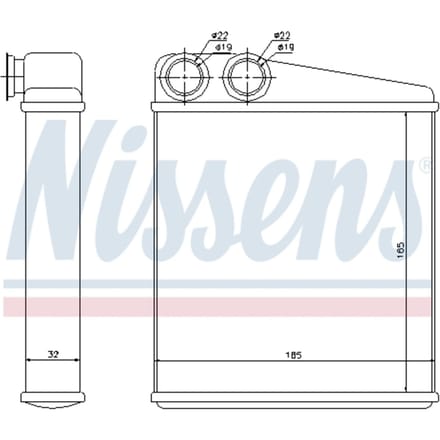 Warmtewisselaar, interieur verwarming NISSENS 72206