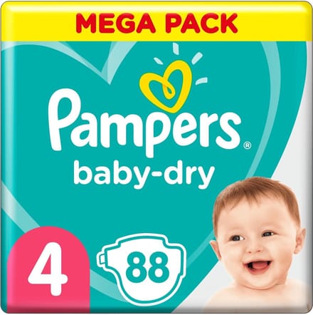 Pampers Baby Dry - Maat 4 - Mega Pack - 88 luiers