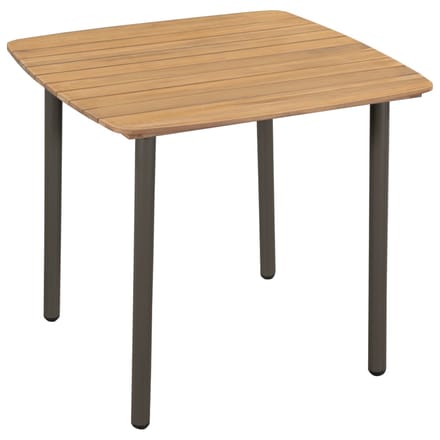vidaXL - Tuintafel - 80x80x72 - cm - massief - acaciahout - en - staal