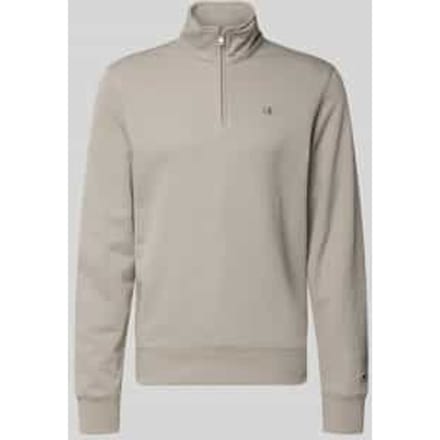 sweatshirt met opstaande kraag en ritssluiting