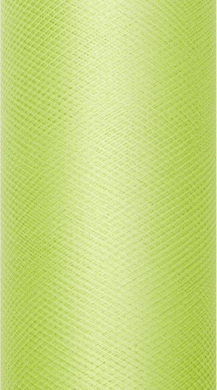 """Tule, licht groen, 0.15 x 9m (1 stuks/ 9 lm)"""