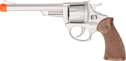 Cowboy speelgoed revolver/pistool - 8 schots plaffertjes - metaal