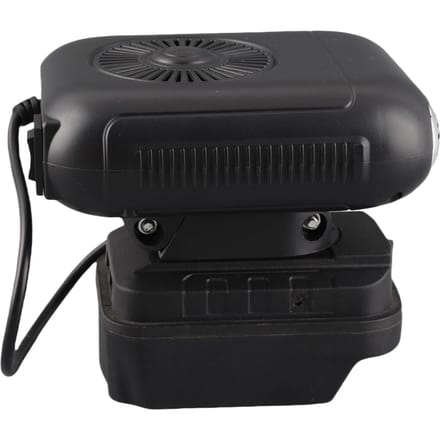 Chauffage sur batterie Rotation à 90 degrés 2 Températures 2xUSB Chauffage d'appoint portable pour BL1830 BL1850 BL1840 BL1845 BL1815 black