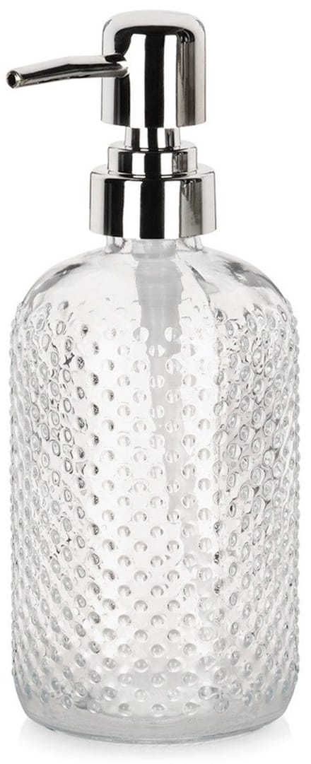Orion Serie - Glazen Zeepdispenser - 430ml - Transparant - Decoratief Ontwerp