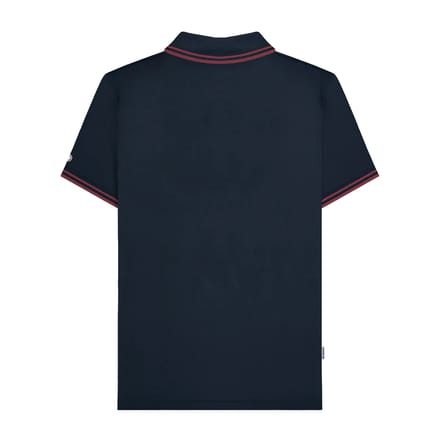 Lambretta Heren Groot en lang getipt poloshirt (Donker marine/Bourgondië)