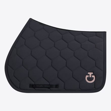 Cavalleria Toscana Quilted Jersey Perfored Zadeldek Full Charcoal