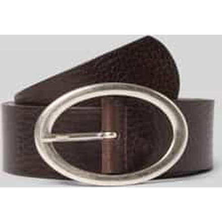 Tom Tailor - TTRUBY leren riem met ovale gesp - Maat 85 - brown uni