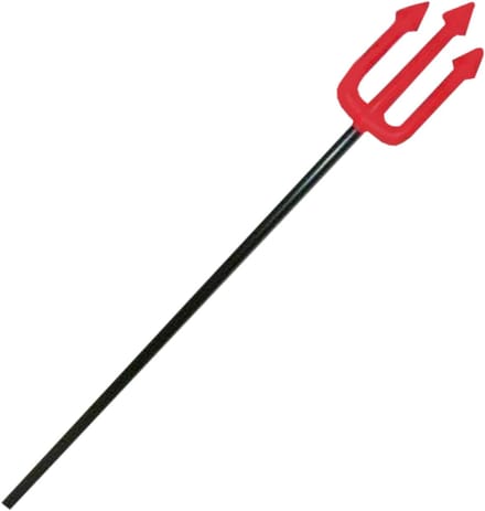 Drietand duivel - Halloween kostuum - Verkleedaccessoires - 58 cm - Rood/zwart