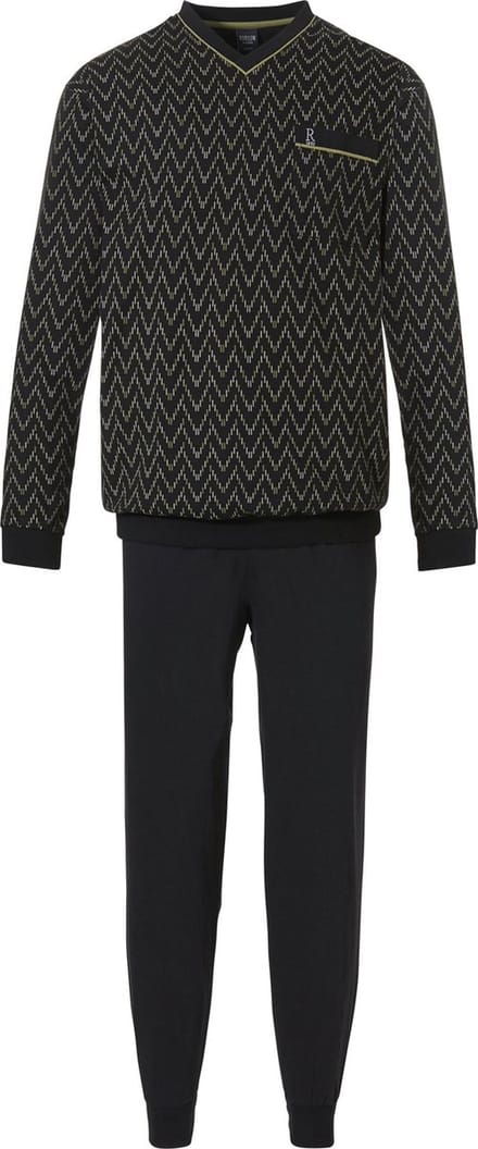Robson M PY without button Mannen Pyjamaset - Donkerblauw - Maat 50