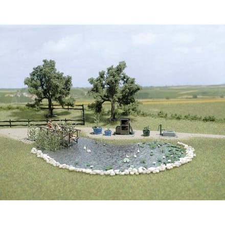 Busch - Gartenteich - Set H0 (Bu1210) - modelbouwsets, hobbybouwspeelgoed voor kinderen, modelverf en accessoires