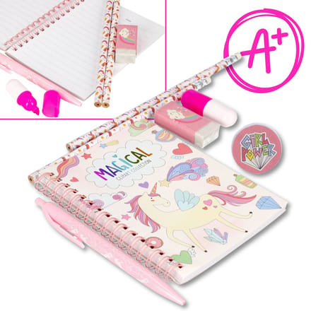 Eenhoorn Schoolset, Schoolbenodigdhedenset voor Meisjes