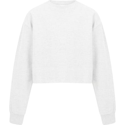 Miso Dames-sweatshirt met ruime pasvorm en korte mouwen (Wit)