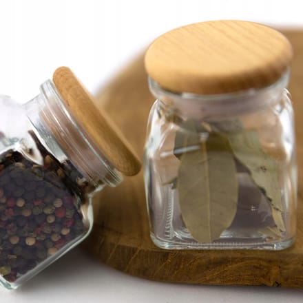 Bimberek - Kruidenpot - Set van 12 - 150ml - Met Houten Deksel