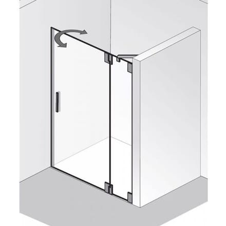 HSK K2 hinged door on side panel Door hinge right