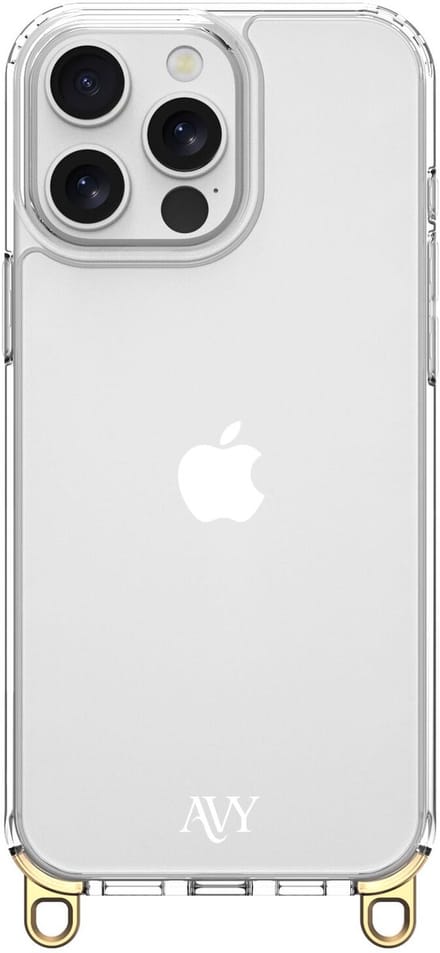 AVY Transparant Hoesje | Geschikt voor Apple iPhone 13 Pro Max | Clear Case | Haakjes voor koord