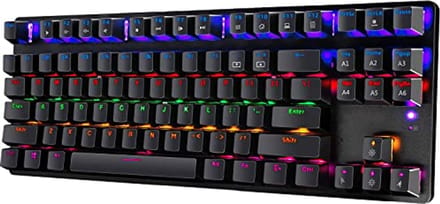 Mechanisch Gaming Toetsenbord Compact met RGB Backlighting en Blauwe Schakelaars