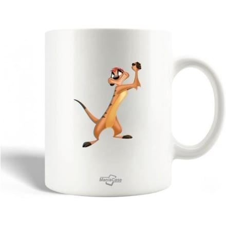 Mug en Céramique - Disney - Timon et Pumbaa - 30cl - Compatible Lave-Vaisselle - Blanc