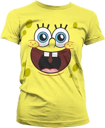 SpongeBob SquarePants Dames Tshirt -XL- Sponge Happy Face Geel