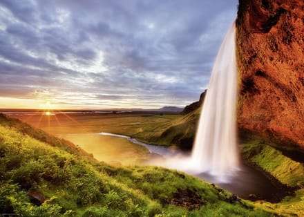 Heye legpuzzel Seljalandsfoss waterval 1000 stukjes natuur.