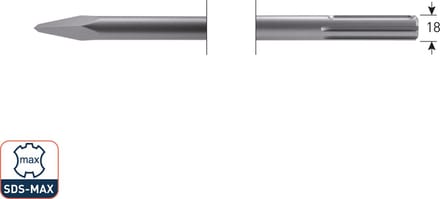 SDS-MAX Puntbeitel 280mm - 2151005