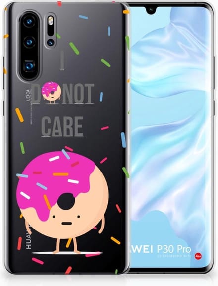 Huawei P30 Pro Siliconen Case Donut Roze