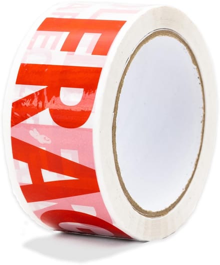 48 mm x 66 m Verpakkingsband voor Kwetsbare Goederen - 12 Rollen