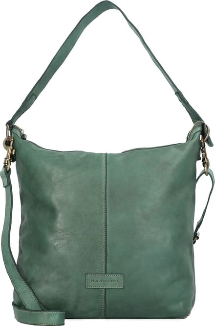 HAROLD'S Leren Schoudertas Submarine Shopper Upend Green Donkergroen