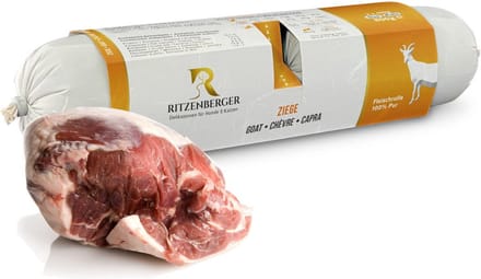 Ritzenberger 100% Geit Honden natvoer Vleesworst 24x400 gram