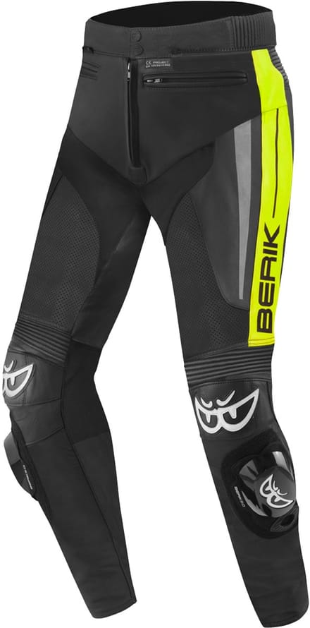 Berik Kendo Zwart Neon Leren Motorbroek - Broek