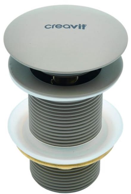 Creavit afvoerplug – Click Waste 5/4 – Met overloop – Koel grijs