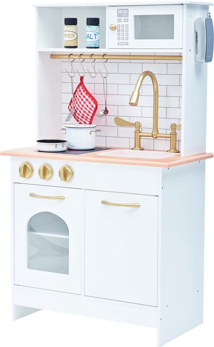 Teamson Kids Modern Houten Speelkeuken - Kinderspeelgoed - Rollenspel Speelgoed - Wit