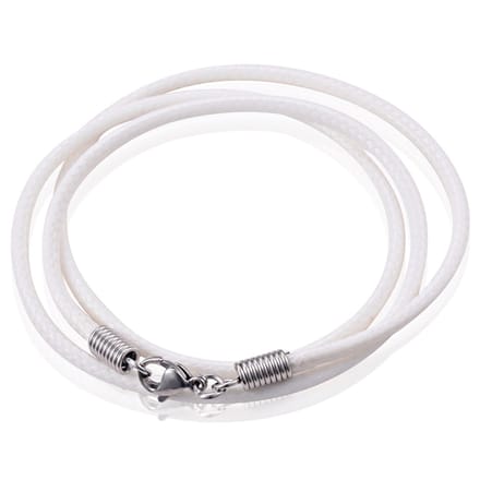 LGT Jewels waxkoord ketting Wit - 2.5mm-65cm