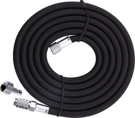 Fengda BD-30 Airbrush Slang Zwart 3M – 2x G1/8 met snelkoppeling