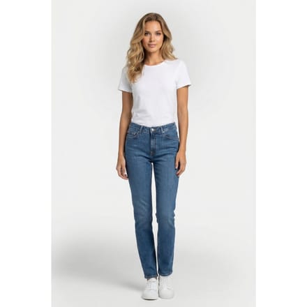 Slim fit jeans van katoenmix