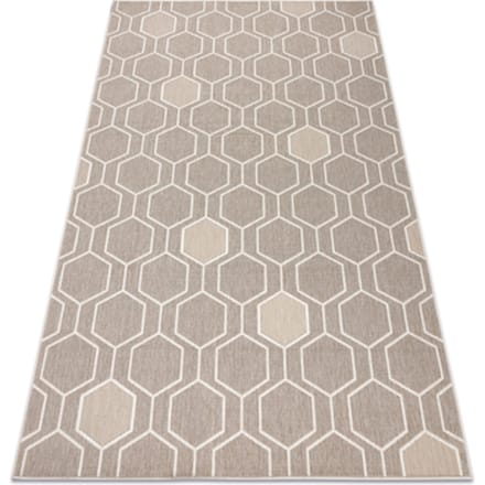 Kleden Rugsx Tapijt SPRING 20404558 Zeshoek- beige kleuring 140x200 cm