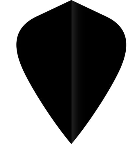 DLDarts - Kite Flights - 75 micron - 1 Set - Zwart