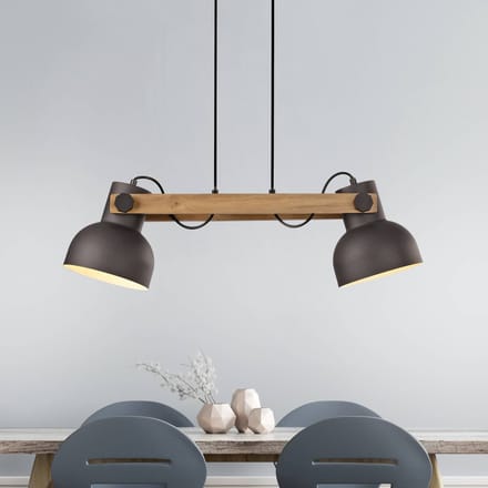JUST LIGHT. GmbH JUST LIGHT. Hanglamp Cup 2.0, 2-lamps, zwart, metaal