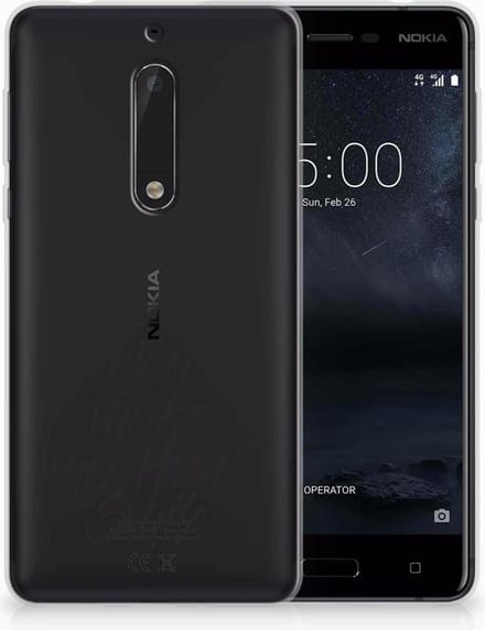 Nokia 5 Siliconen hoesje met naam Heart Smile