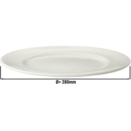 GGM Gastro (12 Stück) LUX - Teller Maastricht - flach - Ø 280mm - Elfenbein Wit