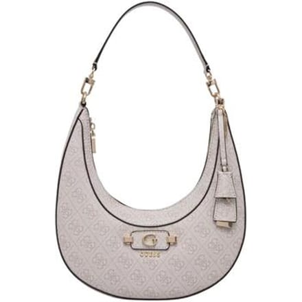 GUESS schoudertas Lindsey Hobo Bone Logo Lichtgrijs
