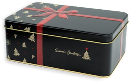 Rechthoekig kerstblik zwart
