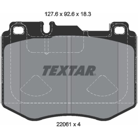 Remblokset TEXTAR 2206103, voor